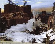 George Bellows pennsylvania station excavation oil painting